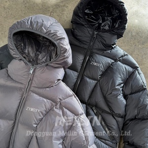 Chaquetas de Plumón Acolchadas de Invierno para Hombre, Estilo Bomber, Personalizadas, con Cierre, Ligeras, de Nailon, Cortavientos, Talla Grande - Product Image 3