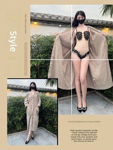 Magnetic Windbreaker Bows Eco-Friendly Classic <strong>Hooded</strong> Long Design for Outdoor Dates Couples' <strong>Sexual</strong> Activities-Valentine's Day - Product Image 1