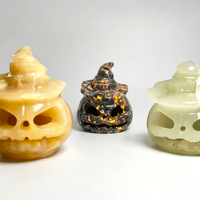 Masque fantôme et statue de gargoyle lumineux en forme de citrouille d'Halloween, grande taille, nouveau design, pour décoration et cadeaux d'Halloween (vente en gros)