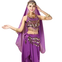 Robe de danse du ventre arabe sexy pour femmes, costumes de danse du ventre indiens, vêtements de performance en polyester/rayonne Yimeijia