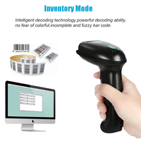 Lector de Códigos QR Inalámbrico BT, Escáner de Códigos de Barras 2D de Inducción Automática Continua Portátil con Base de Carga Ajustable