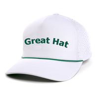 Sac de voyage personnalisé Marque Marketing Casquette Chapeaux 5 Panneau Laser Découpe Perforer Baseball Gorros