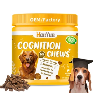 Vente en gros de compléments alimentaires pour animaux de compagnie cognition à mâcher doux pour chiens avec DHA et <span class=keywords><strong>Alpha</strong></span> GPC pour la santé du cerveau et du système nerveux des chiens âgés - Product Image 1