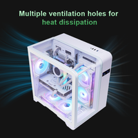 Boîtier de jeu compact direct usine, longueur VGA 350 mm, radiateur latéral 240 mm avec ventilateur arrière 120 mm