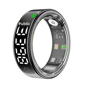 Bague connectée avec écran pour suivi d'activité, comptage des pas, fréquence cardiaque, oxygène sanguin et surveillance du sommeil - Product Image 2