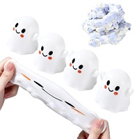 Jouets de décompression musicaux à modeler en boue, en forme de fantôme amusant, pour Halloween aux États-Unis, avec son claquant et son ressort de résonance