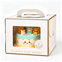 Boîte à gâteau personnalisée avec motifs d'animaux mignons, vente en gros, emballage cadeau portable en carton pour desserts de mariage, directement de l'usine