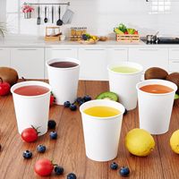 Gobelet en papier à paroi simple de qualité alimentaire, logo personnalisé, vente en gros, gobelet à café jetable, revêtement PE, plusieurs tailles, usine OEM ODM