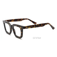 2024 rétro oeil verre bicolore lunettes Patchwork carré plein cadre lunettes de sécurité acétate optique lunettes cadres
