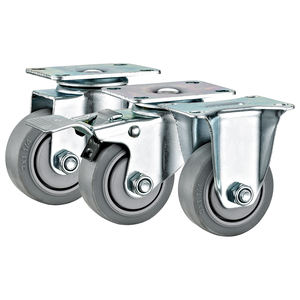 <span class=keywords><strong>3</strong></span> "4" 5 "Médio Dever TPR Rodízio Rodas Giratórias Rodízios De Borracha Industrial Castor Rodas para Mão Trolley - Product Image 5
