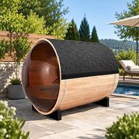 Meilleures ventes : Sauna extérieur en cèdre rouge/cèdre d'Ohio avec vue panoramique, sauna à vapeur sèche