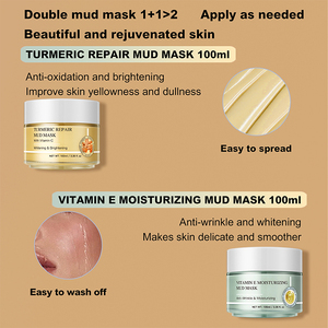 Radiantrise Chăm Sóc Mặt Kiểm Soát Dầu Làm Nhẹ Nhàng Làm Sạch Sâu Làm Săn Da Chăm Sóc Sản Phẩm Nghệ Vitamin E Bùn Mặt Nạ Với Bàn Chải - Product Image 5