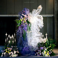 Organza plissé multicolore nacré pour centres de table de mariage, tissu de décoration DIY pour mariage