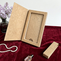 Boîte à bijoux vintage en papier kraft avec couvercle rabattable, étui d'emballage pour porte-clés, bracelets et colliers, bande décorative personnalisée, fabricant en gros
