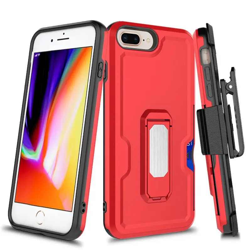 Laudtec Inner TPU Beetle Hard PC Back Clip Shockproof Phone Case For iphone 12 Pro Max Samsung A21 A52 LG Stylo 5 7 Moto g7 Play