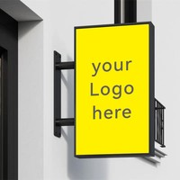 Enseigne de lettre de boîte à cadre rectangulaire simple face pour l'extérieur personnalisée boîte à lumière lumineuse en acrylique Led illuminée