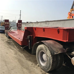 Lightweight Lowbed Trailer 3 Axle 60 Tons 4 Axle 100 Tons Low Clearance Semi Trailer Low <b>Bed</b> Loader <b>Truck</b> Trailer - Product Image 5