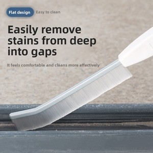 Long Handle Hard Bristle Crevice <b>Cleaning</b> <b>Brush</b> for Home Kitchen Sink Bathroom <b>Window</b> Crevice Groove Dead Angle Made of Plastic - Product Image 2
