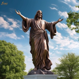 Personalizada al por mayor grande al aire libre Pop Jesús <span class=keywords><strong>Alter</strong></span> Cristo estatuas estatuilla con jardín decorar mano abierta Metal bronce Jesús estatua - Product Image 4