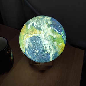 Remote Touch Clap 3D Stampa <span class=keywords><strong>Terra</strong></span> <span class=keywords><strong>Lampada</strong></span> Usb Ha Condotto La Luce di Notte Della Decorazione Della Casa di Festa Di Compleanno di Luna della <span class=keywords><strong>Terra</strong></span> di Notte Della <span class=keywords><strong>Lampada</strong></span> - Product Image 5