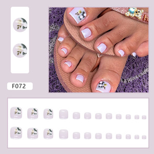 F072 Carré Faux Ongles D'orteil Couverture Complète Ongles Artificiels Acrylique <span class=keywords><strong>Pied</strong></span> Nail Art Conseils <span class=keywords><strong>Manucure</strong></span> Outils - Product Image 5