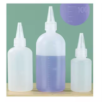 Vente en gros 10ml 20ml 30ml 50ml 100ml Bouteille de colle translucide à pointe pressable Bouteille d'huile de grêle en plastique avec bouchon de distribution ouvert par torsion