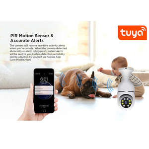 Caméra intérieure miniature Tuya Smart HD 3MP, audio bidirectionnel, vision nocturne, grand angle, système de surveillance cloud, 1080p, 4G, personnalisable OEM - Product Image 5