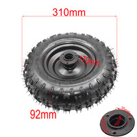 Roues de 6 pouces, pneu 4.10/3.50-6 avec jante, adapté aux mini quads, VTT, karting pour enfants, moteur 47CC 49CC, vélo, chasse-neige, pneus de motoneige