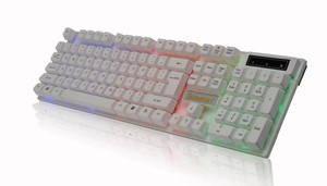 Nouveau clavier filaire USB G21 2026, clavier punk rétro à touches rondes, sensation mécanique, rétroéclairé, clavier de jeu USB - Product Image 6
