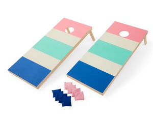 Jeu <span class=keywords><strong>de</strong></span> Cornhole Professionnel en Bois avec 8 Sacs <span class=keywords><strong>de</strong></span> <span class=keywords><strong>Sable</strong></span> <span class=keywords><strong>pour</strong></span> Jardin, Extérieur, Fêtes <span class=keywords><strong>de</strong></span> Famille, Jeux <span class=keywords><strong>de</strong></span> <span class=keywords><strong>Pelouse</strong></span> - Marque EZ - Product Image 1