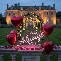 Il était toujours toi - Enseigne néon LED personnalisée pour mariage et décoration de bar - Options multicolores - Vente en gros - Dropshipping - Lumières néon personnalisées