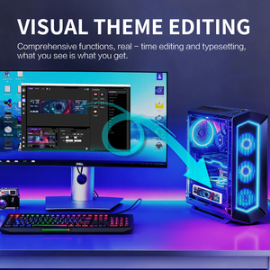 Écran intelligent MiraBox D92 de 9,2 pouces, moniteur interne pour la température du CPU <span class=keywords><strong>et</strong></span> du GPU, affichage de fond d'écran GIF pour boîtiers PC - Product Image 5