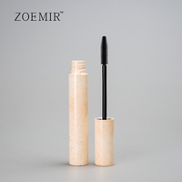 Ensemble d'emballages cosmétiques vides effet marbre personnalisés : tubes pour gloss, mascara, eye-liner, rouge à lèvres et étui pour poudre compacte