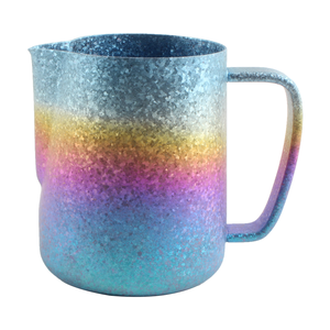 Pichet à mousse de lait en titane pur de qualité supérieure avec finition effet cristal de glace, 450 ml, dégradé de couleurs, pour café latte art - Product Image 1