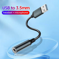 Adaptateur audio USB vers 3,5 mm pour ordinateur portable et téléphone portable - Alliage d'aluminium et TPE, utilisation universelle, protection contre les courts-circuits, neuf