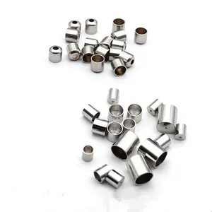 200 Stks/partij 3-8Mm Rvs Kwastje Lederen Koord End Crimp Caps Kralen End Tip Cap Voor Diy sieraden Maken Accessoires