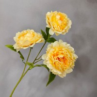 Bunga Pernikahan Buatan Tangan Realistis Warna Kuning Mawar Hydrangea Phalaenopsis Lily untuk Dekorasi Hari Ibu dan Kembali ke Sekolah