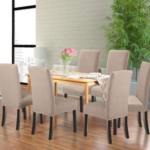 Jacquard <b>Stretch</b> Spandex/Polyester Office & Dining Chair Slipcover <b>Machine</b> Washable Durable - Product Image 2