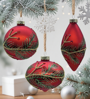 Vente directe usine – Boule de Noël en verre soufflé de 8 cm, haute qualité, couleurs vives, fabriquée à la machine, 3 couleurs, écologique, à suspendre