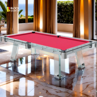 Designer moderne de luxe direct d'usine Table de billard et de billard en verre de 9 pieds et 8 pieds Table de billard en ardoise de luxe personnalisée
