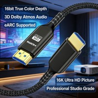 Câble tressé en nylon plaqué or haute vitesse 2.2 16K 96 Gbps, HDR dynamique, VRR, ALLM pour HDTV, téléviseur, moniteur, PS5, Xbox