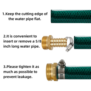 Raccord <span class=keywords><strong>de</strong></span> pagode <span class=keywords><strong>de</strong></span> cloison <span class=keywords><strong>de</strong></span> 5/8 pouces connecteur <span class=keywords><strong>de</strong></span> <span class=keywords><strong>tuyau</strong></span> à double tête adapté à l'<span class=keywords><strong>arrosage</strong></span> avec pince <span class=keywords><strong>de</strong></span> <span class=keywords><strong>serrage</strong></span> en acier inoxydable - Product Image 2