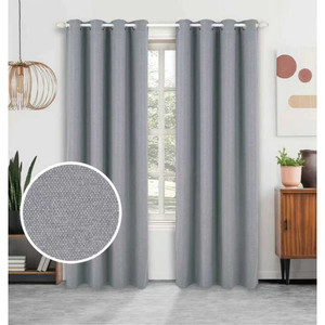 Elegante luce grige poliestere moderno decorazioni per la casa tende W140 X L228cm con 8 occhielli - Product Image 1