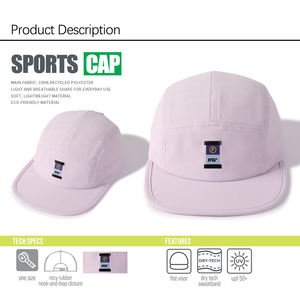 <span class=keywords><strong>Gorro</strong></span> <span class=keywords><strong>de</strong></span> 5 Paneles Personalizado <span class=keywords><strong>de</strong></span> Secado Rápido, Ligero, Transpirable e Impermeable para Golf, Campamento, Correr, Deportes al Aire Libre, <span class=keywords><strong>Gorro</strong></span> <span class=keywords><strong>de</strong></span> Nailon con Cierre a Presión - Product Image 4