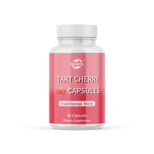 Capsules d'extrait de cerise aigre bio sans gluten ODM OEM, capsules de cerise aigre non OGM de haute qualité - Product Image 1