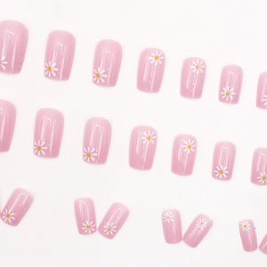 W604 2025 lindo Europa y América Simple <span class=keywords><strong>girasol</strong></span> justo y tierno joven estudiante dulce Hada suave forma cuadrada puntas de <span class=keywords><strong>uñas</strong></span> - Product Image 4