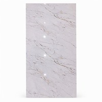 Panneau mural en marbre moderne UV, résistant à l'humidité, imperméable, rigide, brillant, découpé sur mesure, bord carré, pour villa et salle de sport