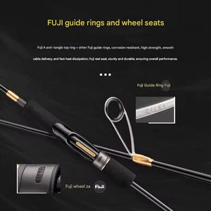 Canne à pêche Ecooda Star Flame ESFSJ en carbone solide, spinning et trolling, pour <span class=keywords><strong>la</strong></span> pêche en mer, en bateau, en rivière, en lac, en ruisseau, pour <span class=keywords><strong>la</strong></span> pêche au black-bass et au brochet - Product Image 4