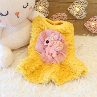 JXANRY Adorable robe d'hiver en coton pour petits chiens et chiots nouveau-nés mignon nœud papillon en peluche Cartoony motif du nouvel an
