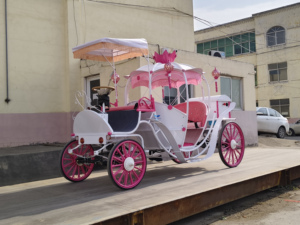 Fabricantes Venden Carruajes de Calabaza de Acero de Cuatro Ruedas para Bodas, Carruajes Reales de Caballos para Turismo Familiar y Visitas Turísticas - Product Image 5